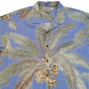 Vintage Tommy Bahama Hawaiian Palm Tree Button down Size L